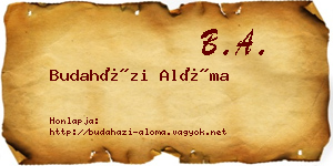 Budaházi Alóma névjegykártya
